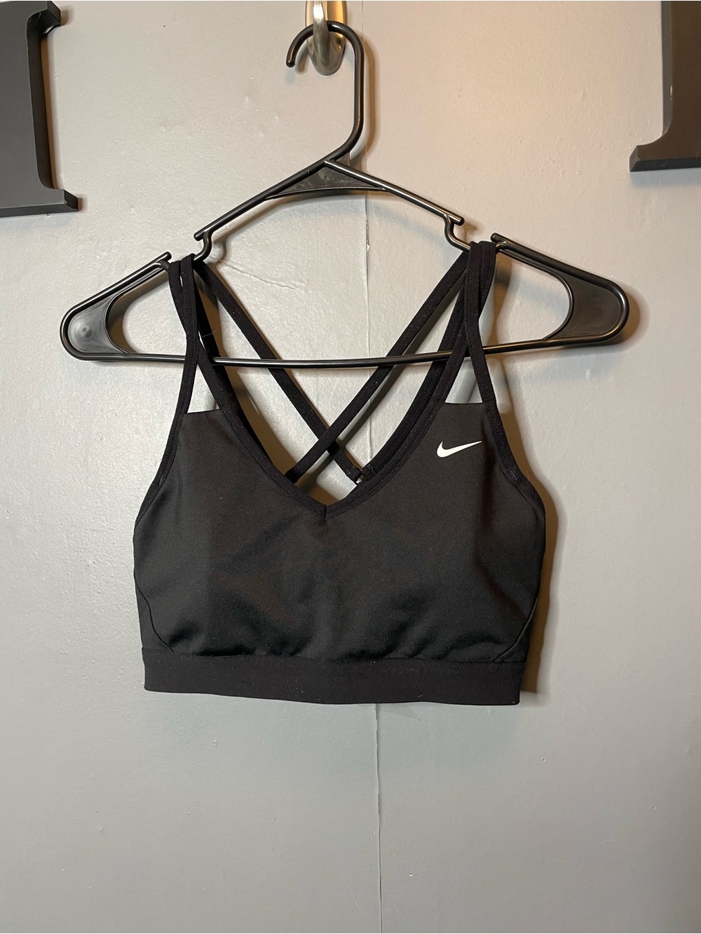 Nike Pro Indy Light Support Sports Bra Black performance bra women's size medium